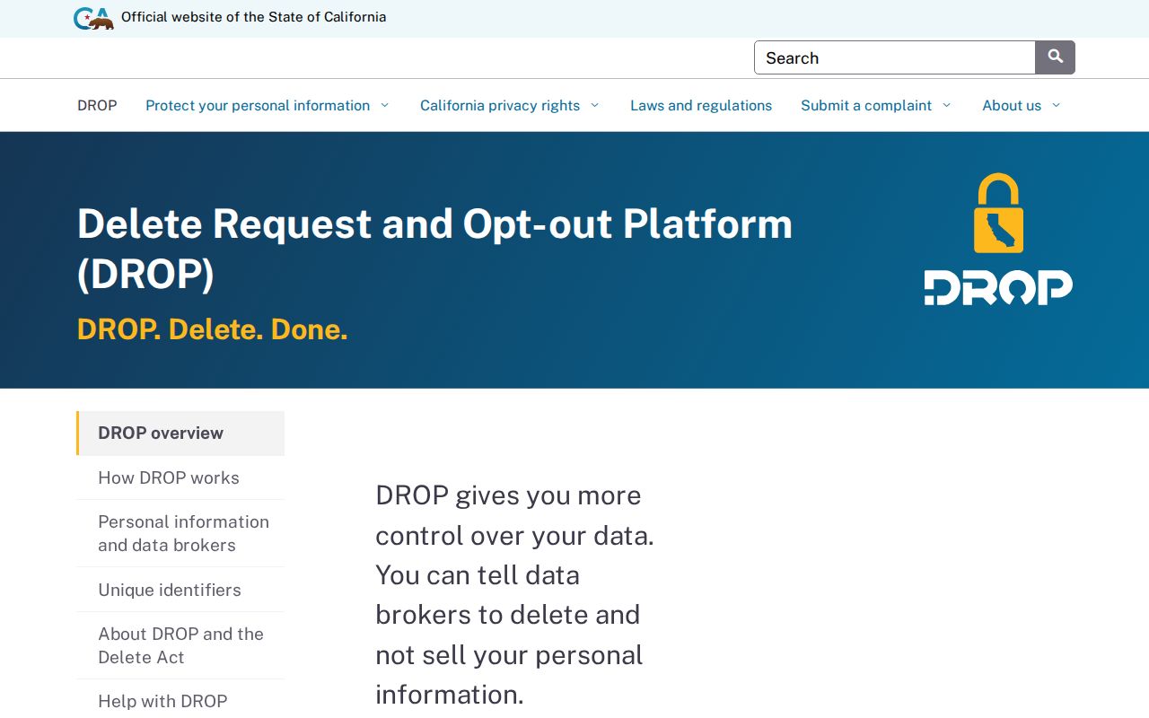 San Carlos neighbors privacy deletion portal